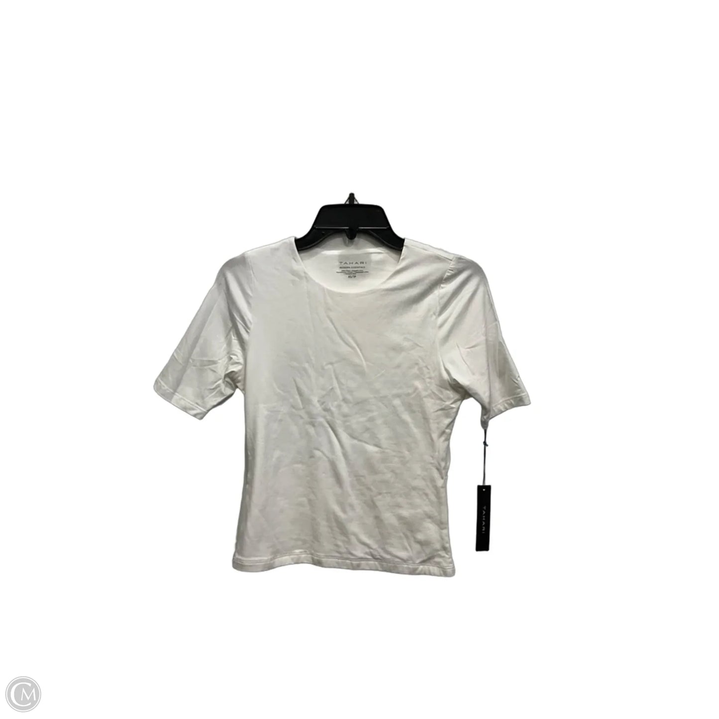 Top Short Sleeve By Tahari In White, Size: Xs