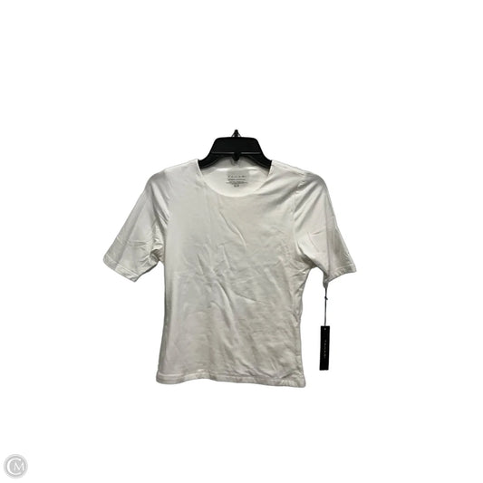 Top Short Sleeve By Tahari In White, Size: Xs