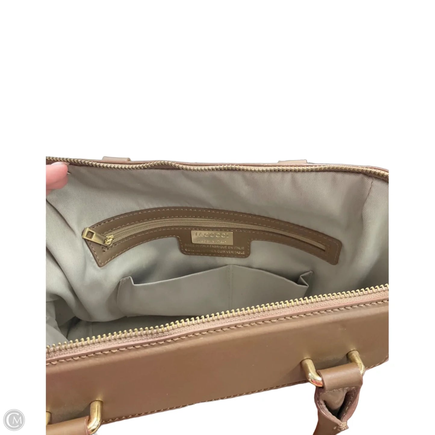 Handbag Leather By Cma, Size: Medium