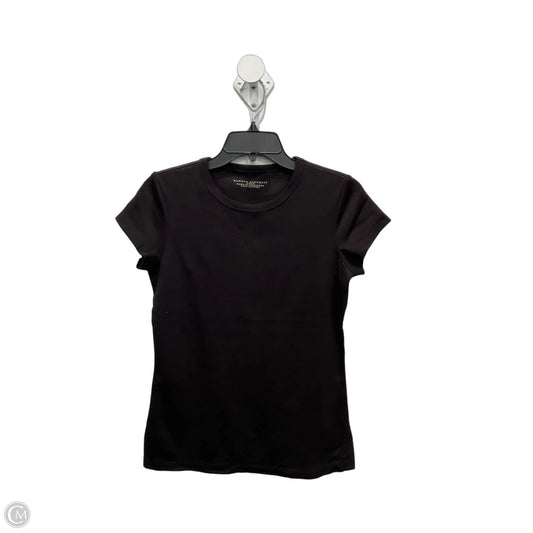 Top Short Sleeve By Banana Republic In Black, Size: M