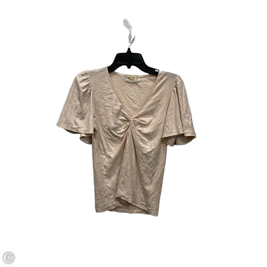 Top Short Sleeve By Nation In Peach, Size: S