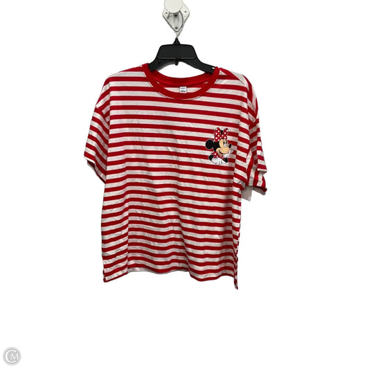 Top Short Sleeve By Old Navy In Red & White, Size: Xl