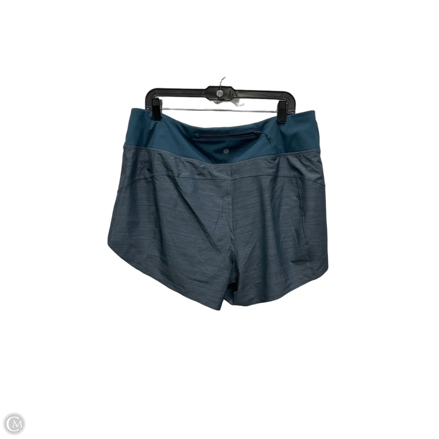 Athletic Shorts By Athleta In Green & Grey, Size: 1x
