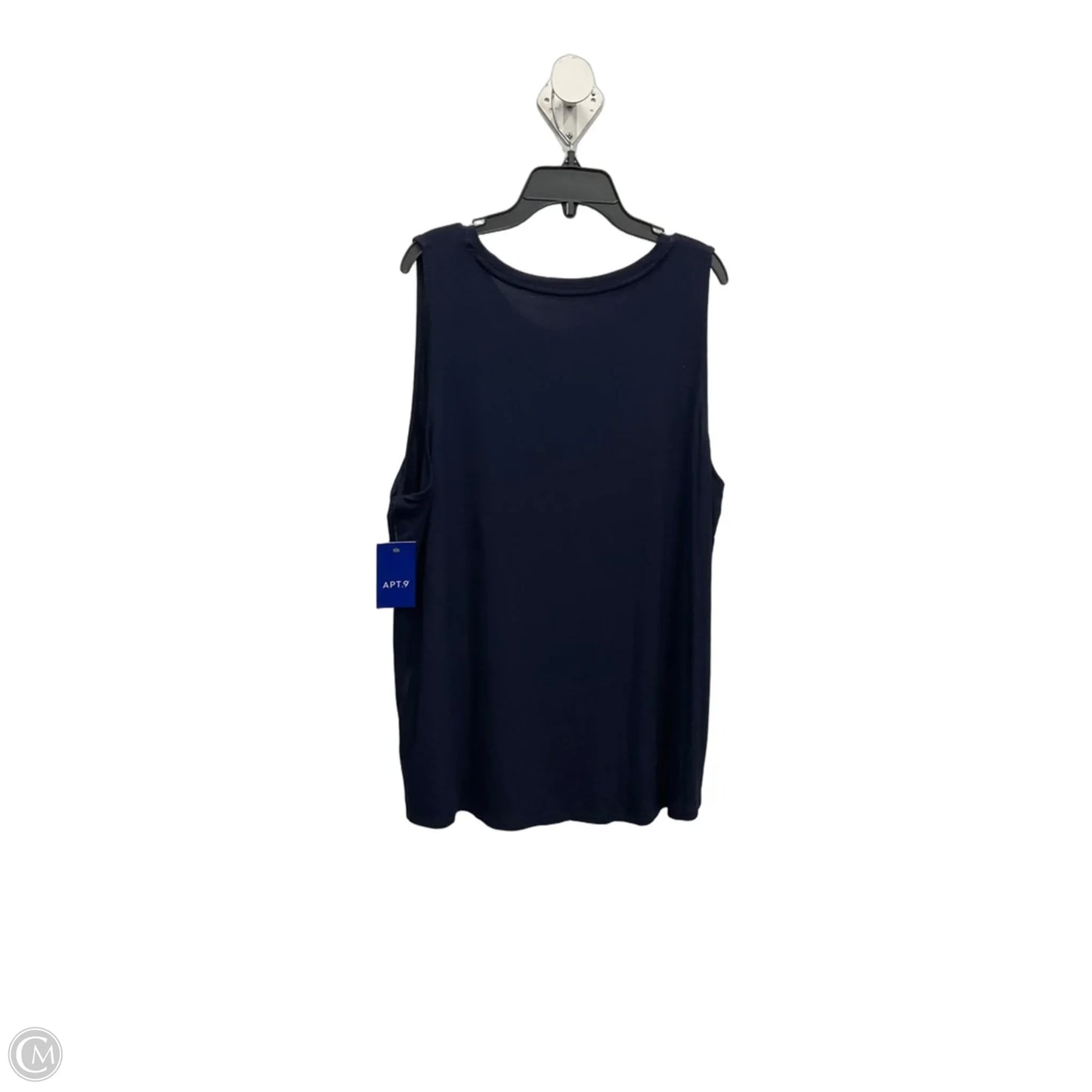 Top Sleeveless By Apt 9 In Blue, Size: Xxl