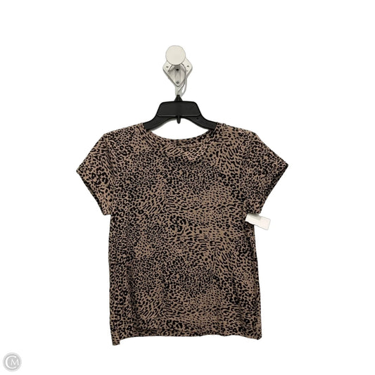 Top Short Sleeve By Loft In Animal Print, Size: Xs