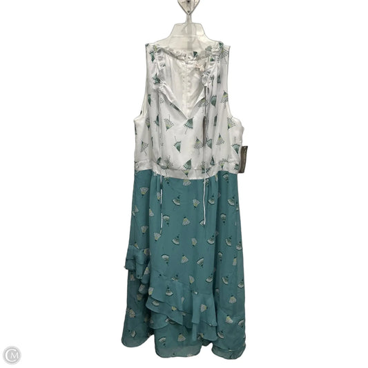 Dress Casual Midi By Eva Mendes In Blue & White, Size: Xxl