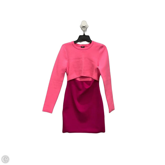 Dress Casual Midi By Express In Pink, Size: M