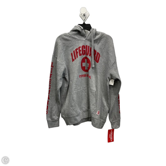 Sweatshirt Hoodie By Clothes Mentor In Grey, Size: L