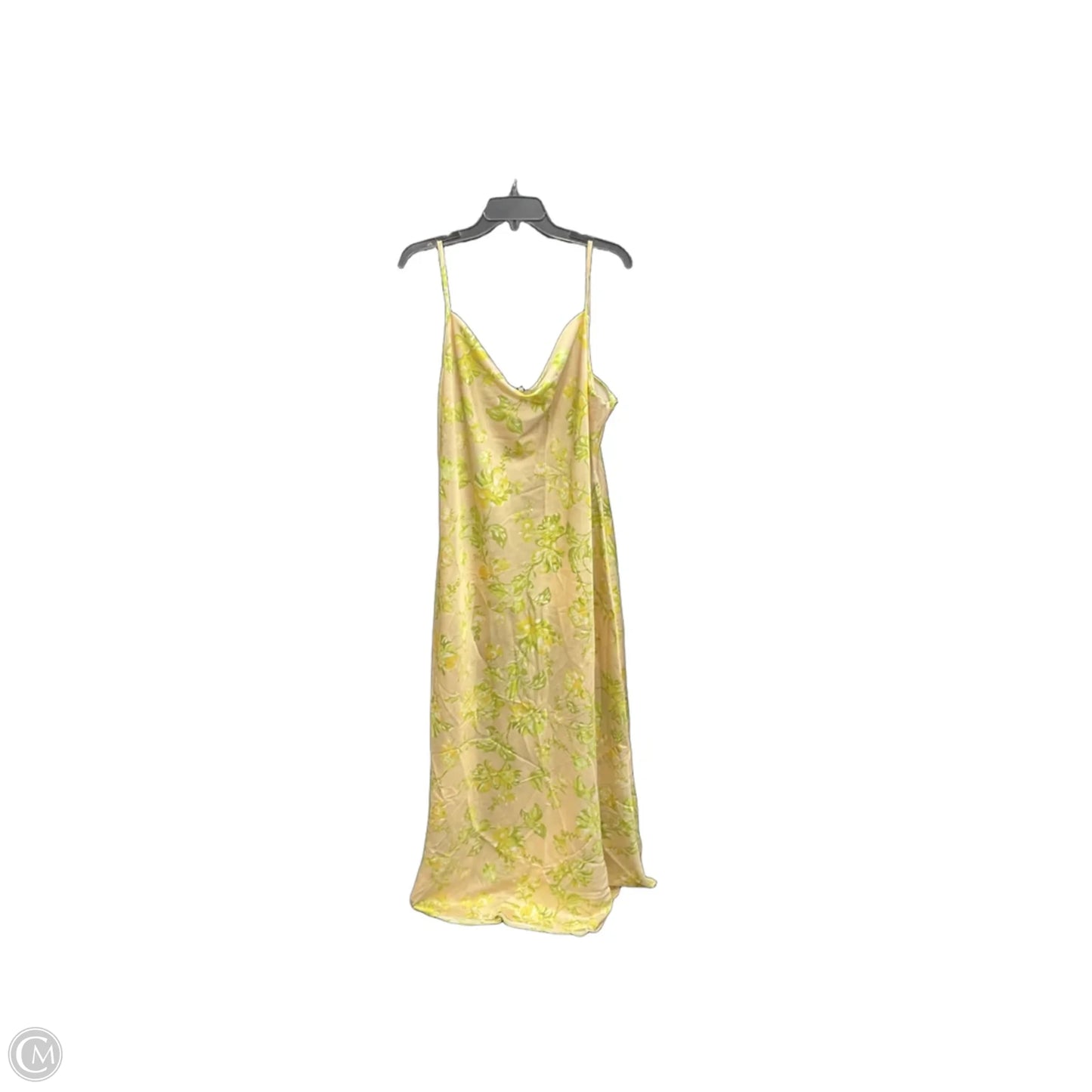 Dress Party Long By Clothes Mentor In Green & Yellow, Size: Xl