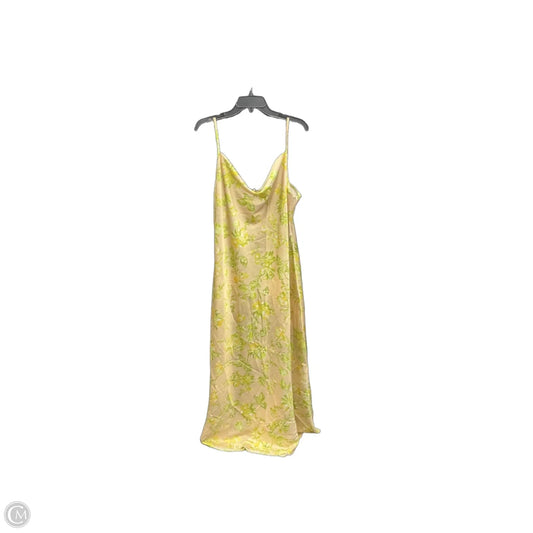 Dress Party Long By Clothes Mentor In Green & Yellow, Size: Xl