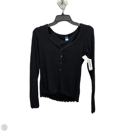 Blouse Long Sleeve By Old Navy In Black, Size: S