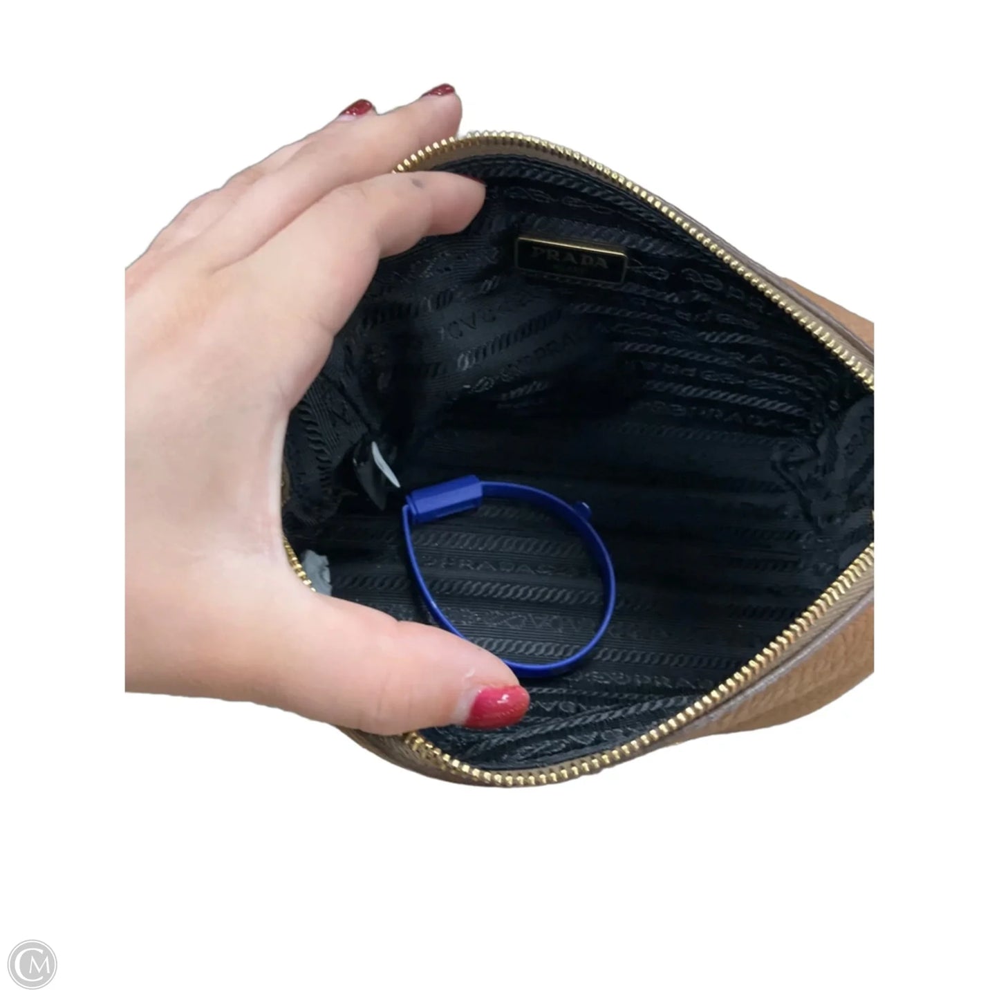 Makeup Bag Luxury Designer By Prada, Size: Medium