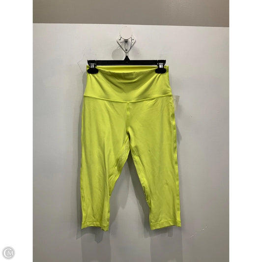 Athletic Leggings Capris By Lululemon In Yellow, Size: M
