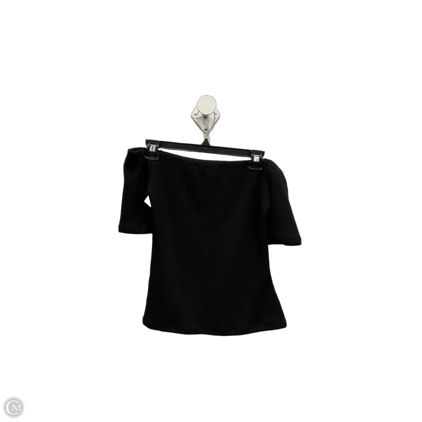 Top Short Sleeve By H&m In Black, Size: M