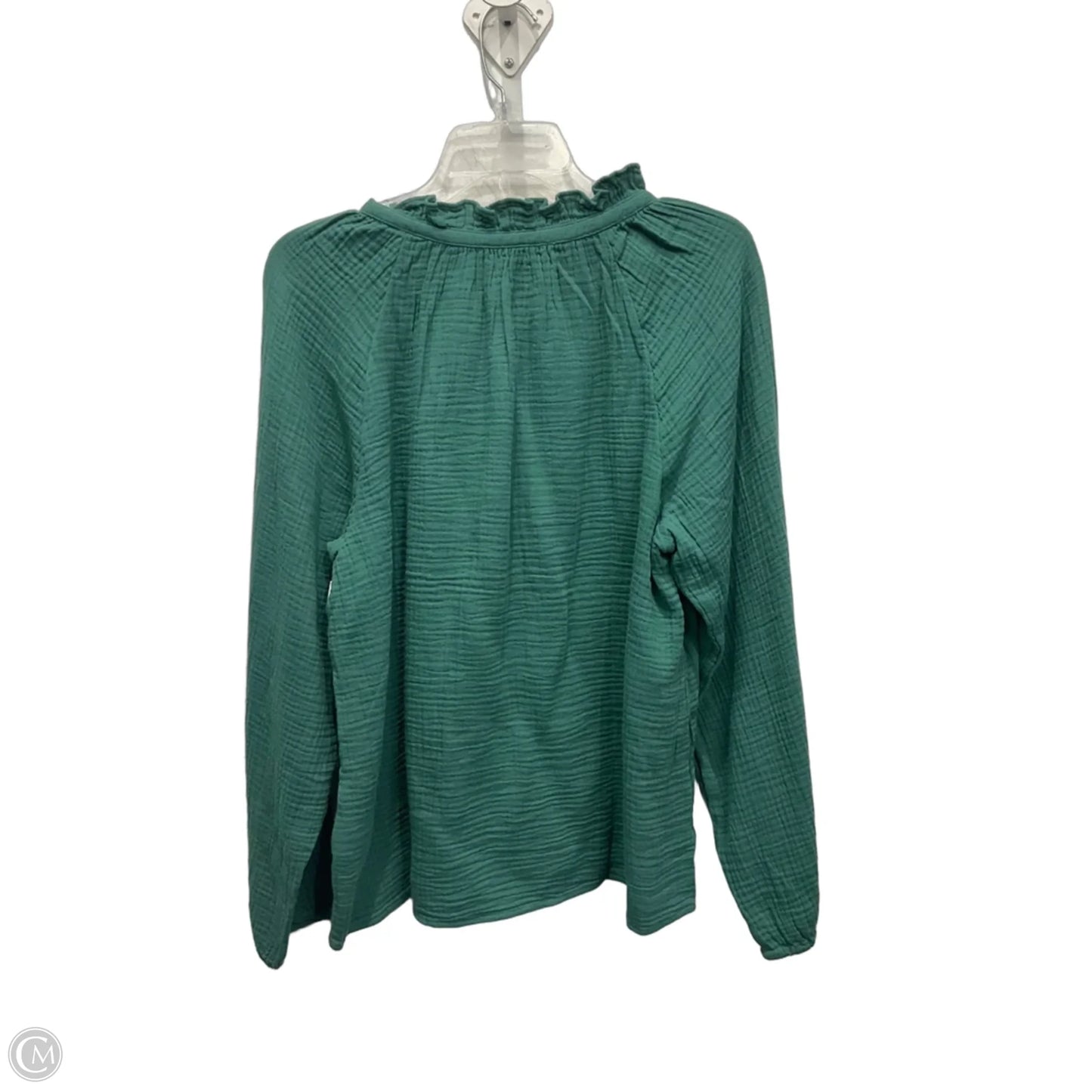 Top Long Sleeve By J. Crew In Green, Size: L