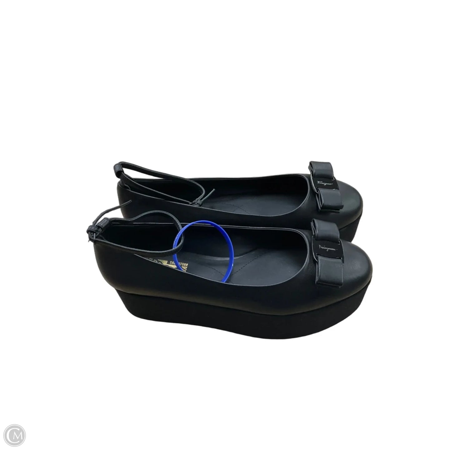 Shoes Luxury Designer By Ferragamo In Black, Size: 8
