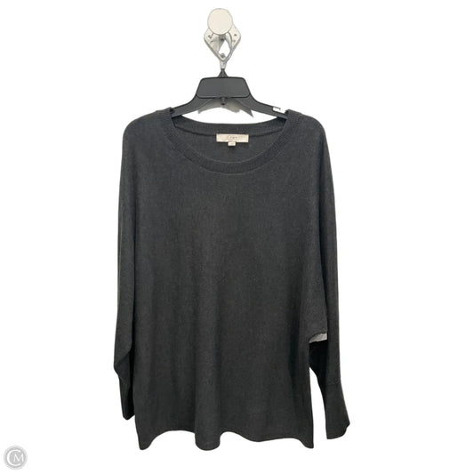 Top Long Sleeve By Loft In Grey, Size: L