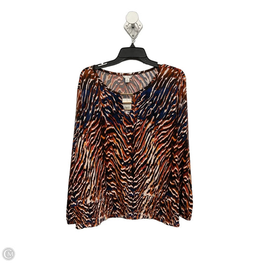 Top Long Sleeve By C Est. 1946 In Multi-colored, Size: Xl