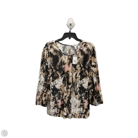 Top Long Sleeve By C Est. 1946 In Multi-colored, Size: Xl