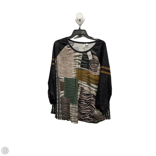 Top Long Sleeve By C Est. 1946 In Multi-colored, Size: Xl
