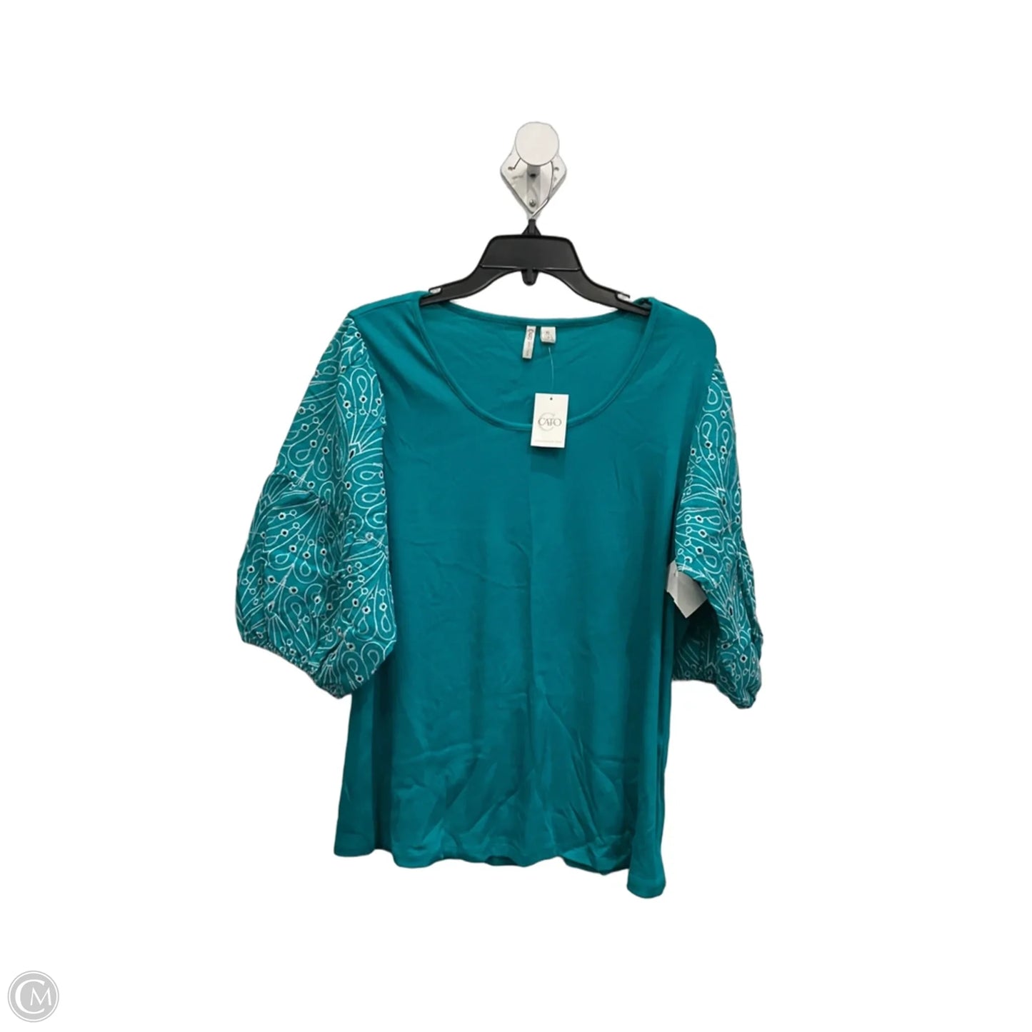 Top 3/4 Sleeve By Cato In Blue, Size: Xl