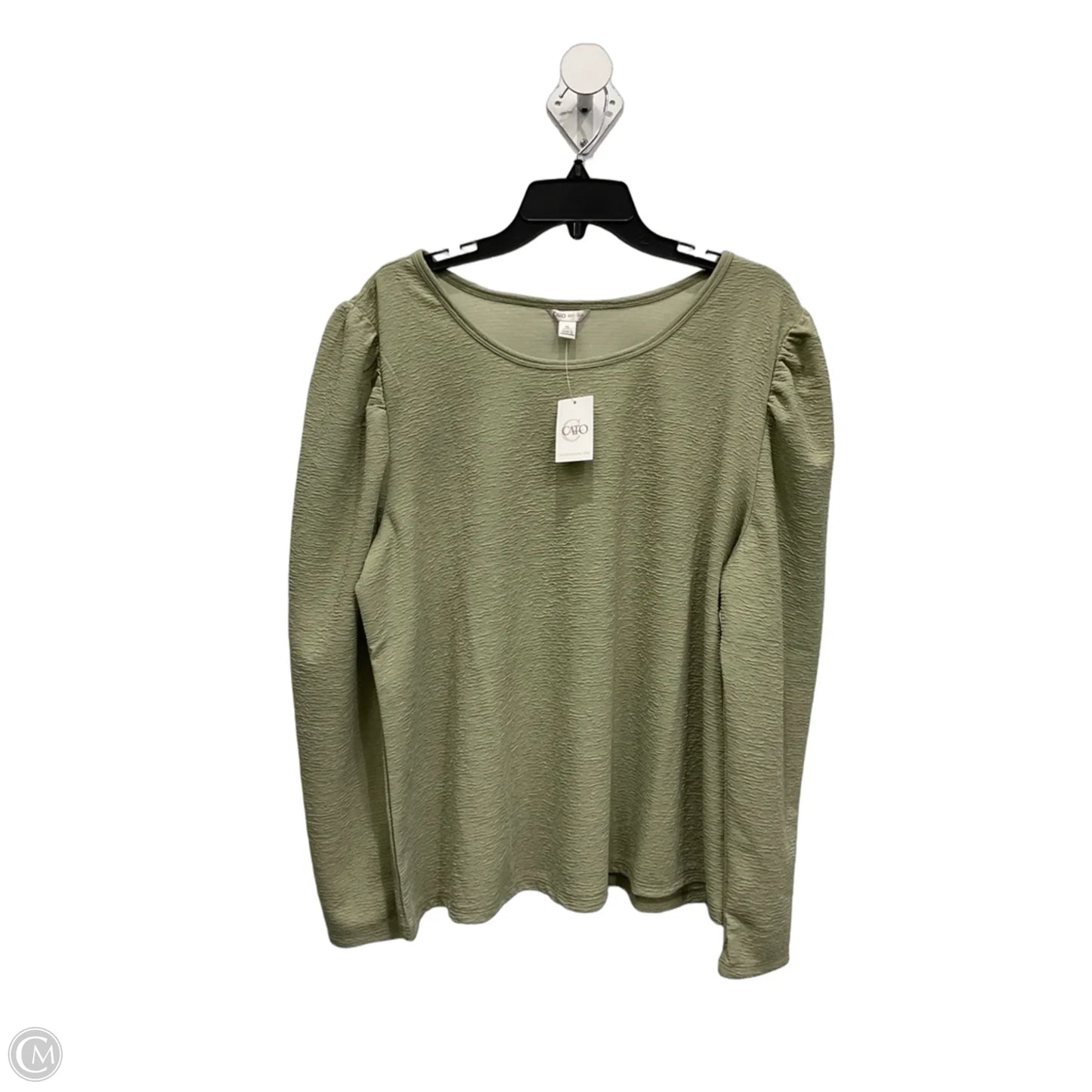 Top Long Sleeve By Cato In Green, Size: Xl