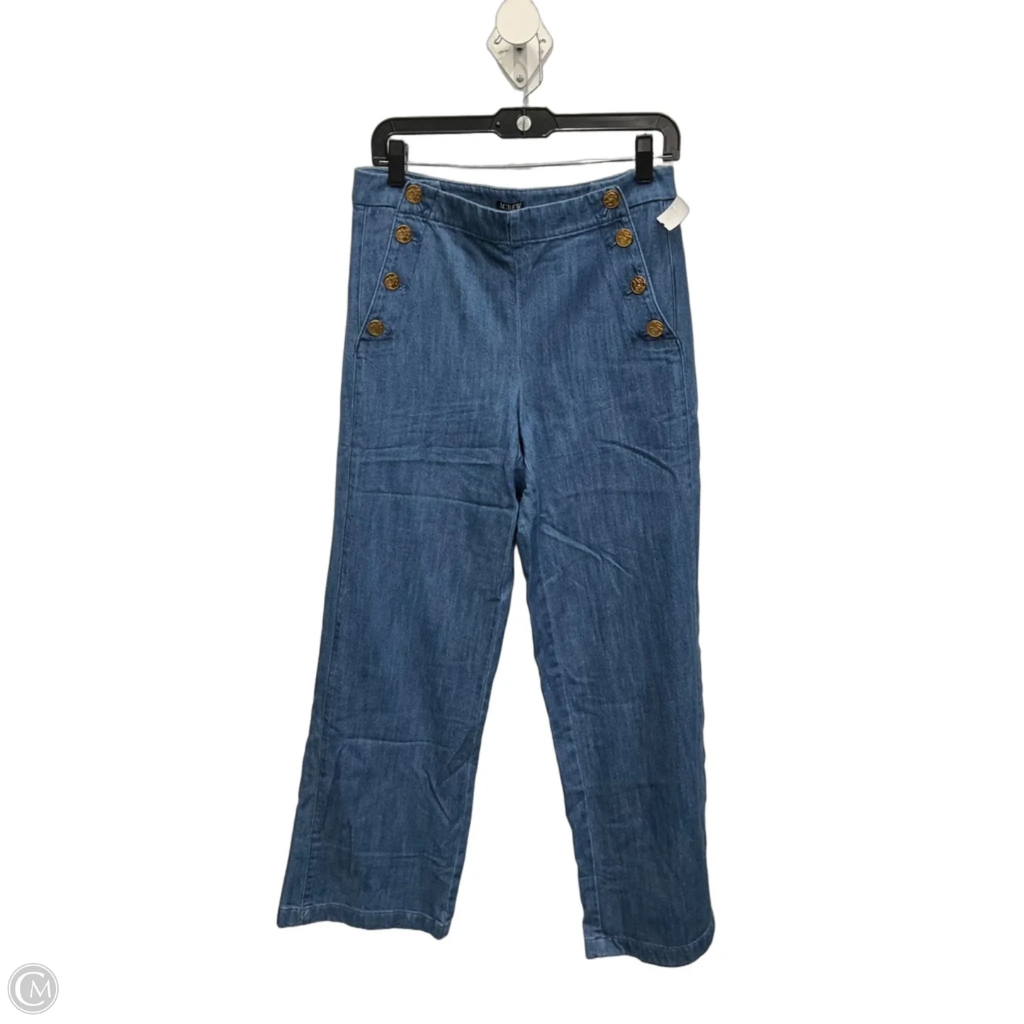 Jeans Wide Leg By J. Crew In Blue Denim, Size: 4