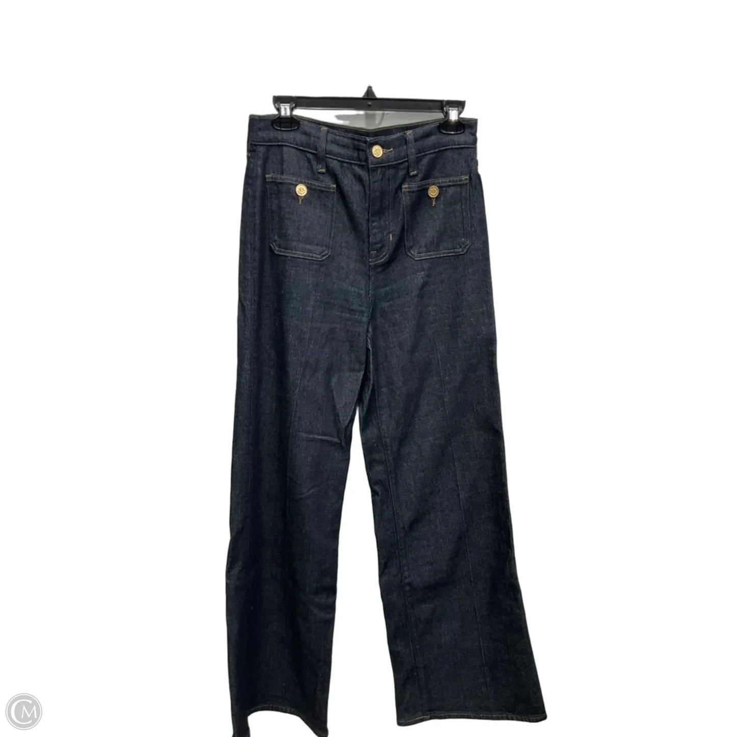 Jeans Wide Leg By J. Crew In Blue Denim, Size: 4