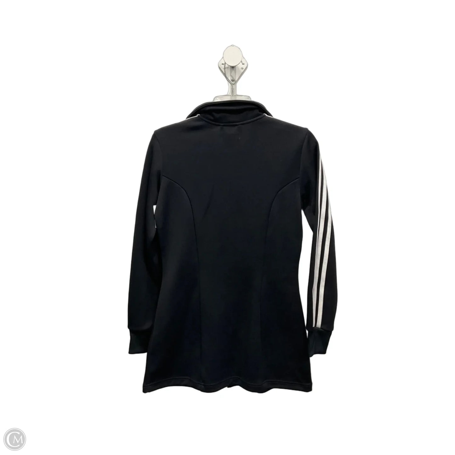 Athletic Jacket By Adidas In Black & White, Size: S