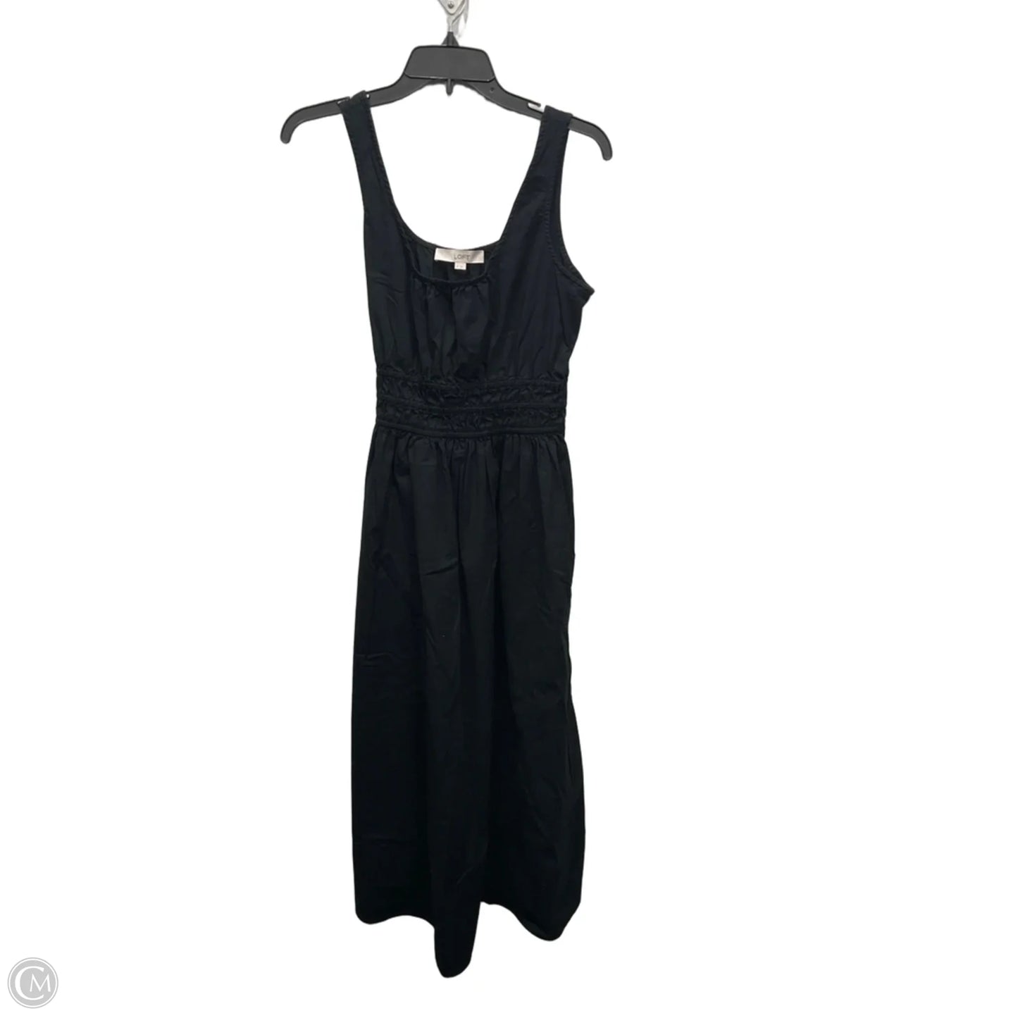 Dress Casual Midi By Loft In Black, Size: S