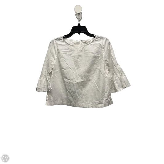 Top 3/4 Sleeve By Madewell In White, Size: S