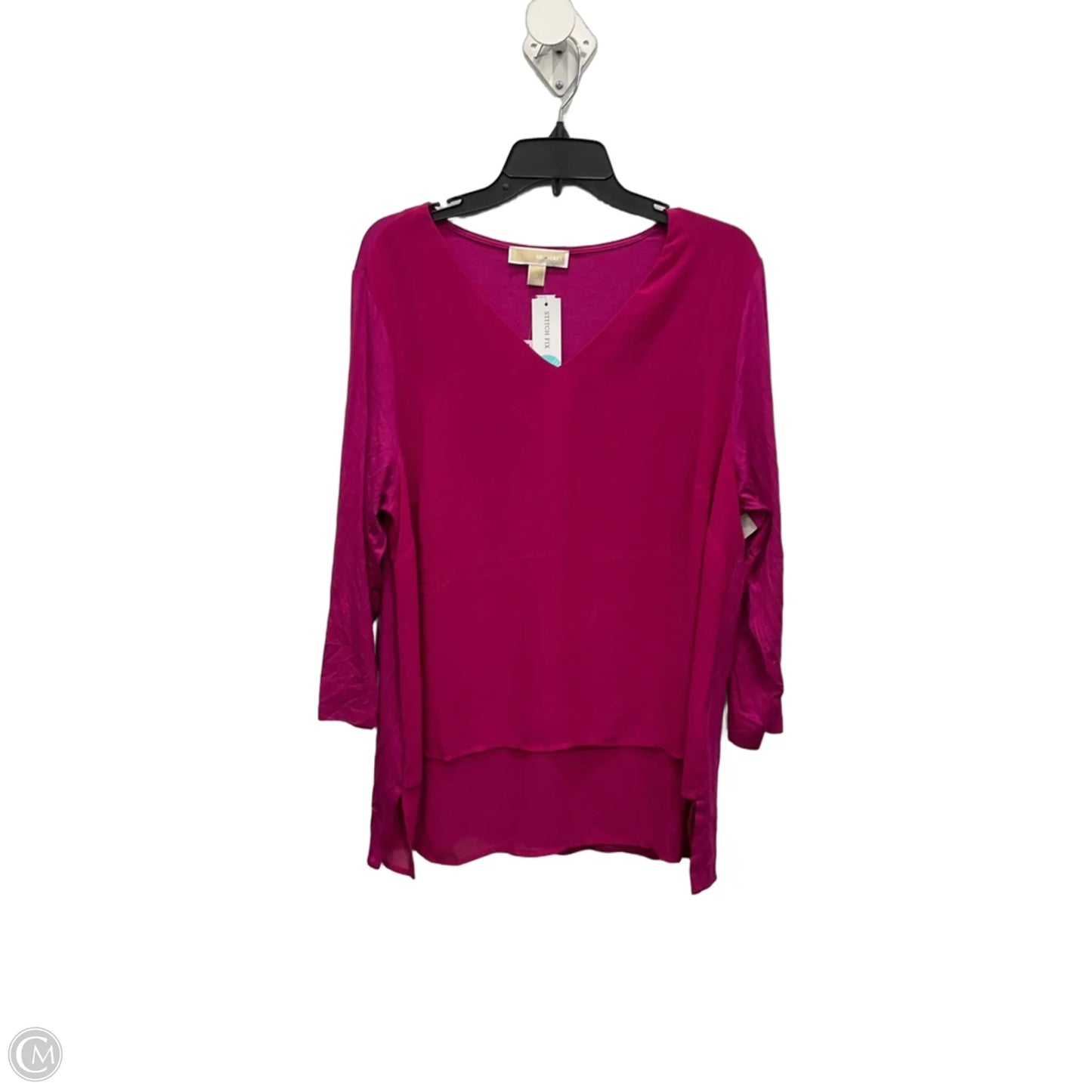 Top Long Sleeve By Michael By Michael Kors In Pink, Size: 1x