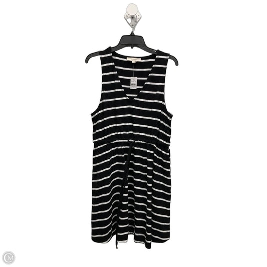 Dress Casual Midi By Loft In Black & White, Size: L