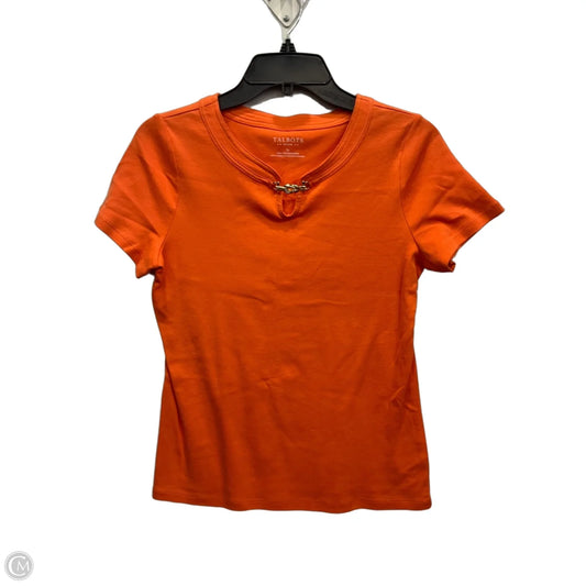 Top Short Sleeve By Talbots In Orange, Size: Sp