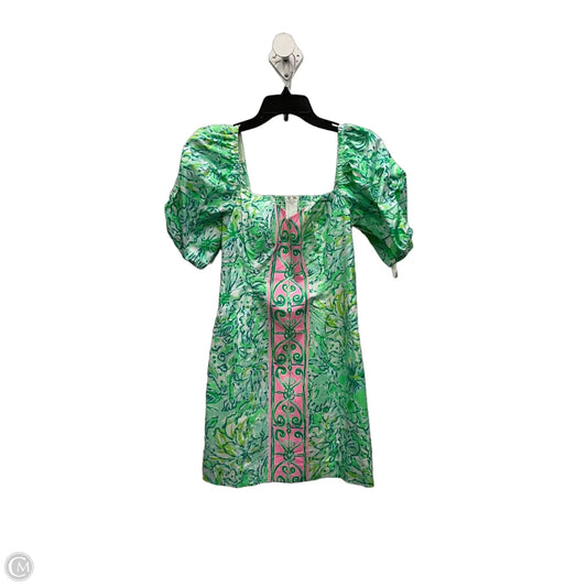 Dress Designer By Lilly Pulitzer In Green & White, Size: Xs