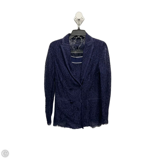 Skirt Suit 2pc By Karen Millen In Blue & White, Size: 4