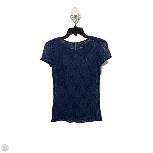 Top Short Sleeve By Massimo Dutti In Blue, Size: Xs