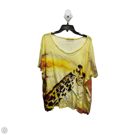 Top Short Sleeve By Cmb In Yellow, Size: Xs
