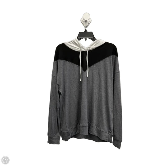 Top Long Sleeve By Cato In Grey & White, Size: Xl