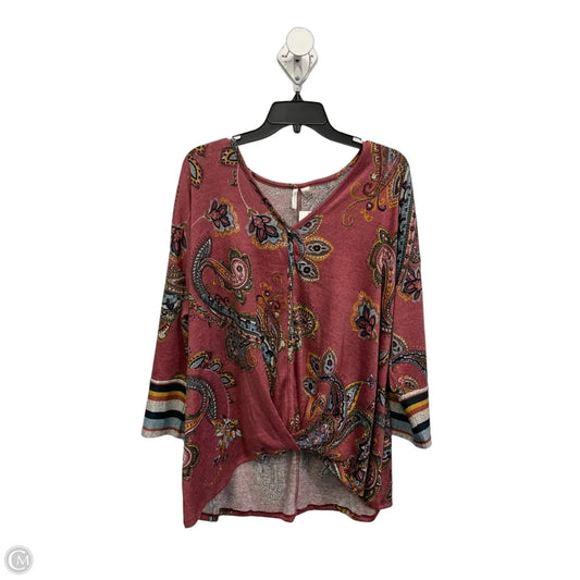 Top 3/4 Sleeve By C Est. 1946 In Multi-colored, Size: Xl