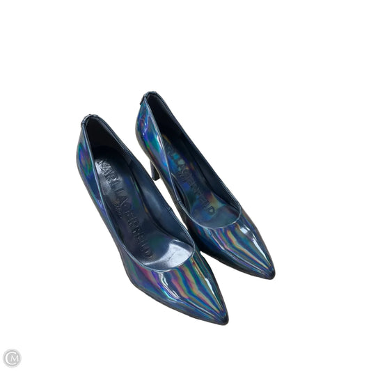 Shoes Designer By Karl Lagerfeld In Blue, Size: 7.5