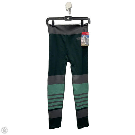 Athletic Leggings By The North Face In Green & Grey, Size: M