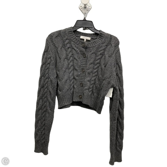 Sweater Cardigan By Frame In Grey, Size: M