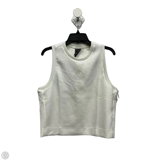 Athletic Tank Top By Adidas In White, Size: L