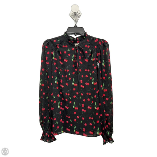 Top Long Sleeve By Joie In Black & Red, Size: M