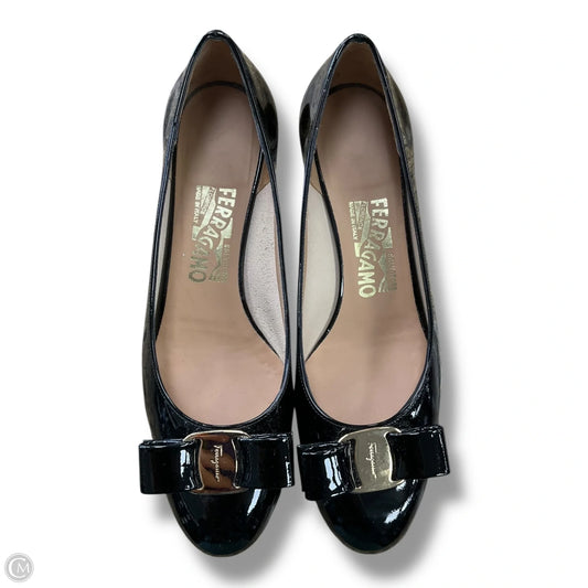 Shoes Designer By Ferragamo In Black, Size: 6.5