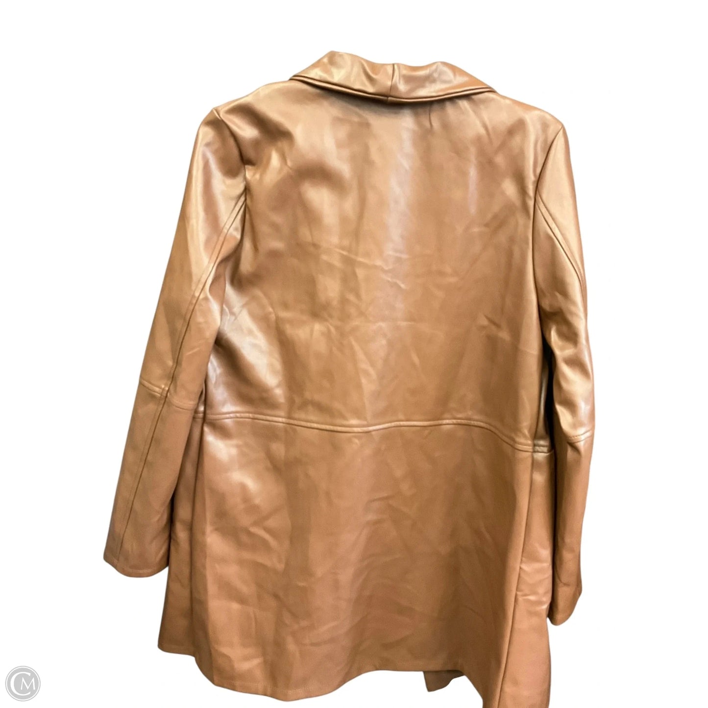 Jacket Leather By Haute Monde In Brown, Size: M