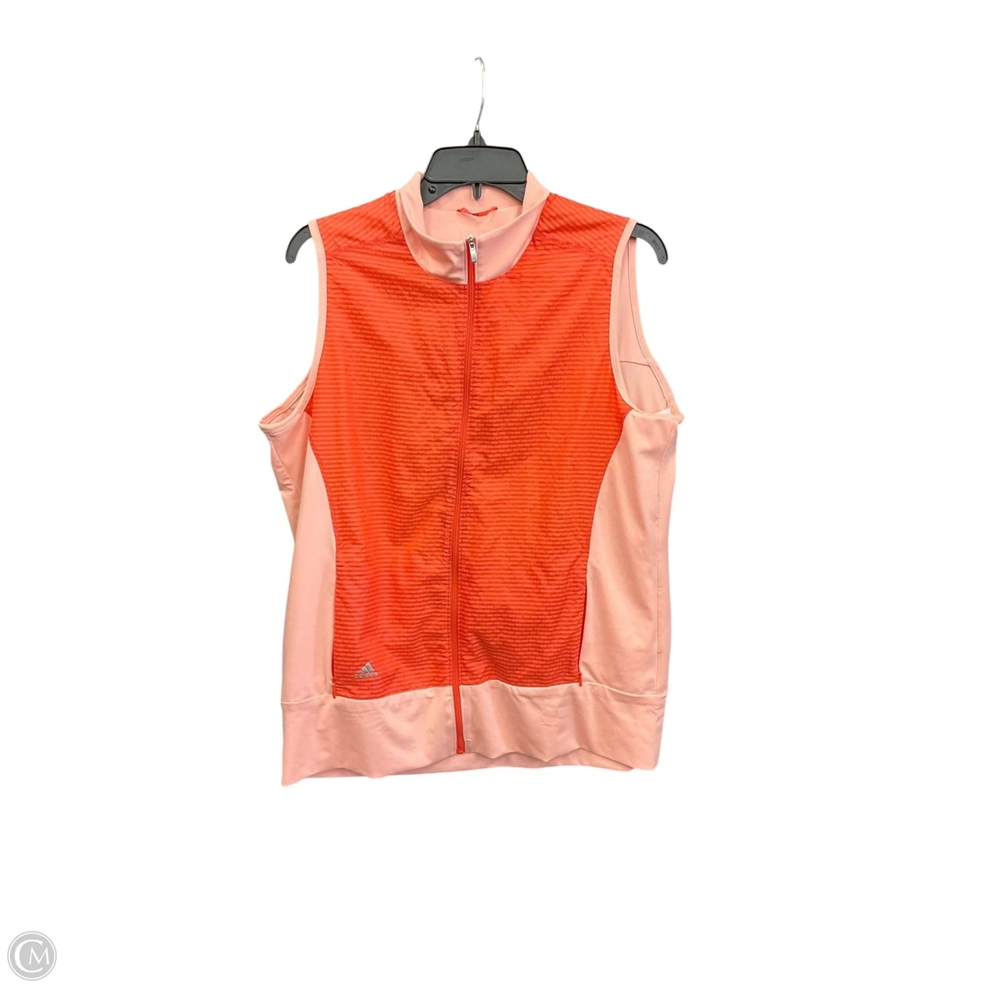 Athletic Jacket By Adidas In Orange, Size: L