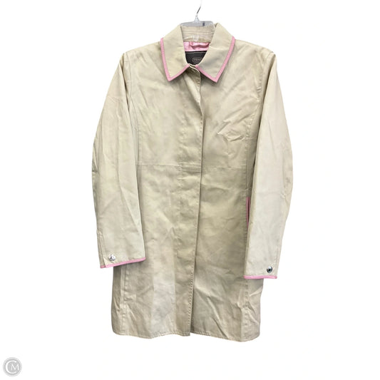 Coat Designer By Coach In Tan, Size: 8