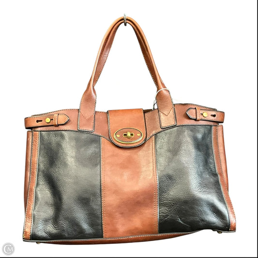 Tote Leather By Fossil, Size: Large